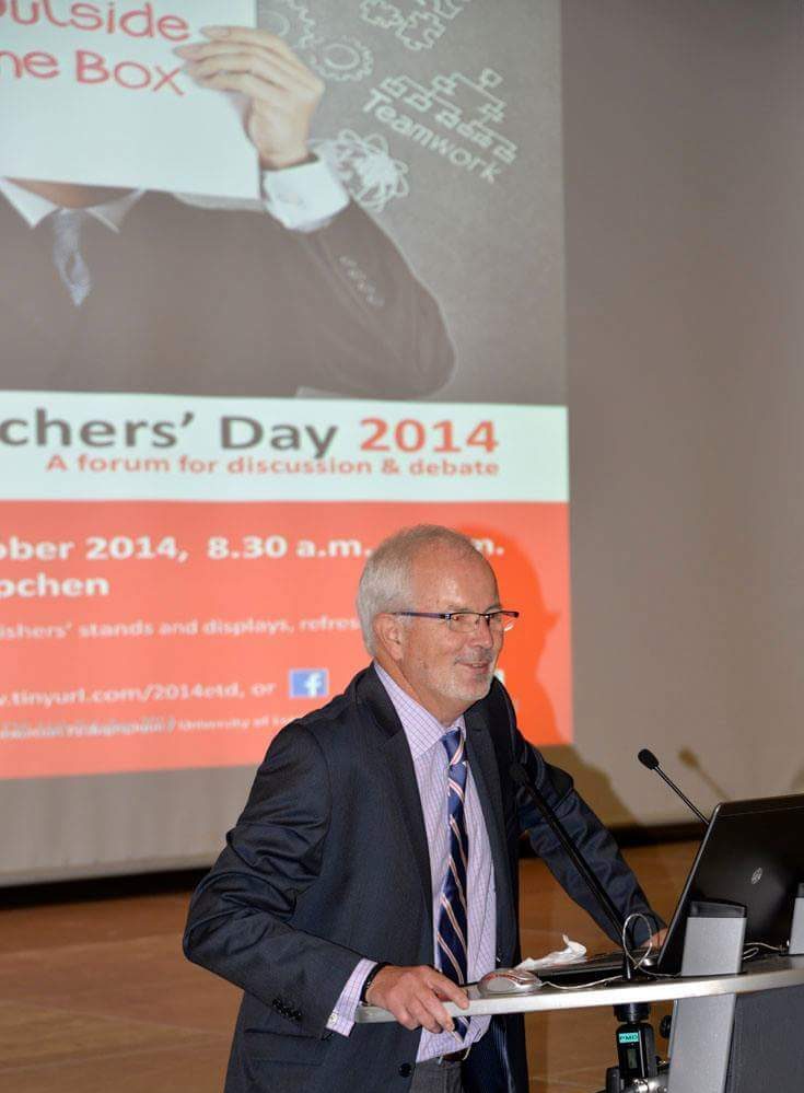 Jean Baptiste Kremer introducing the English Teachers' Day in 2014.